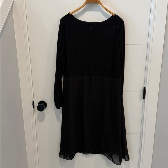 New Noir Black Long Sleeve Beaded Yoke Dress size 2X - Picture 6 of 10